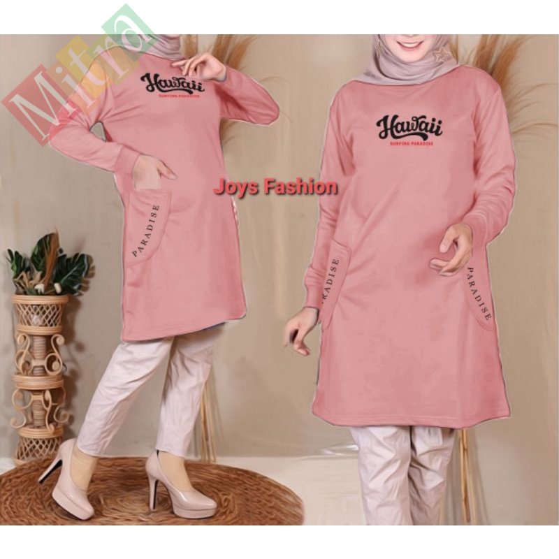 JF Tunik Kaos Wanita Babyterry Terbaru HAWAI Collection