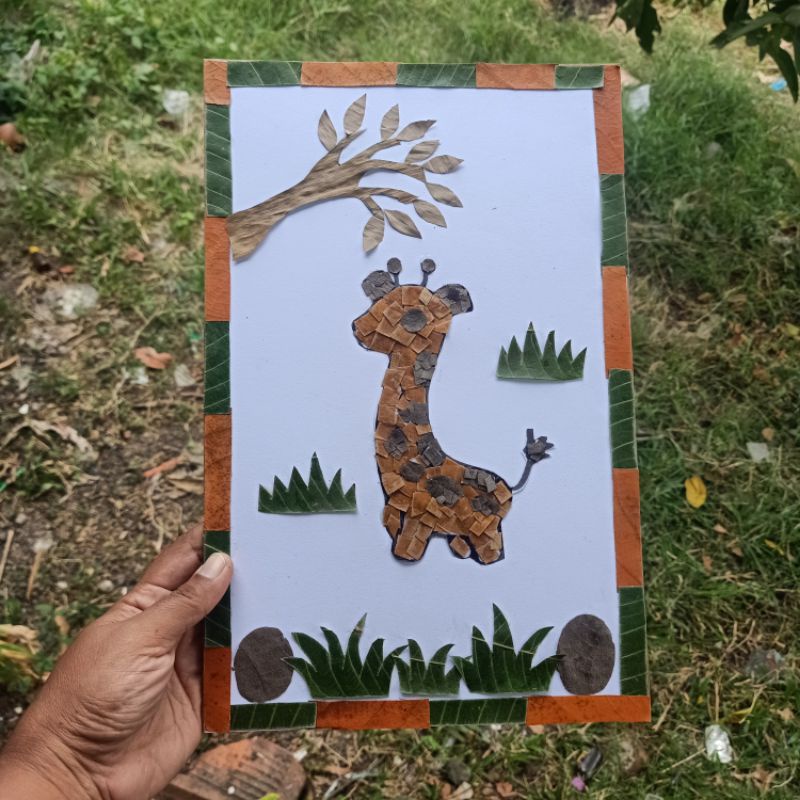 Jual kolase daun kolase hewan kerajinan kolase jerapah | Shopee Indonesia