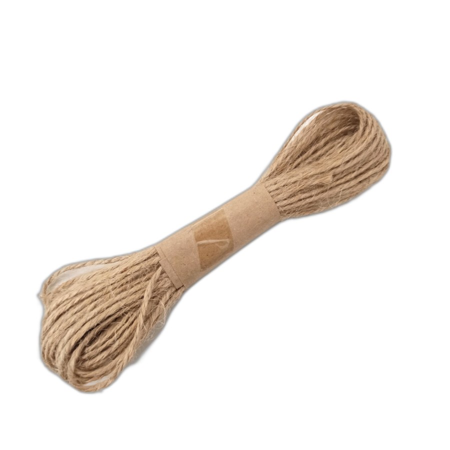 Hemp Rope 2mm 3ply 10meter Tali Rami Tali Tambang Goni Natural Jute Cord 10m