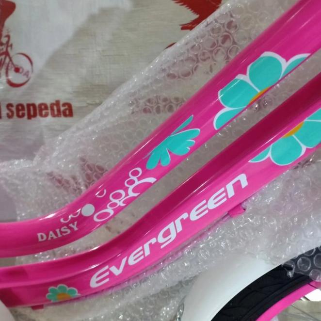 Sepeda Anak 12 Mini Evergreen Daisy Boncengan Keranjang