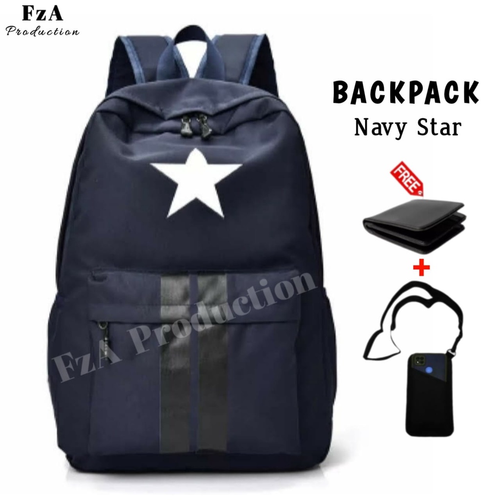 Tas Ransel Punggung Distro Casual Pria Wanita / Tas Ransel Laptop Bacpack sekolah Kuliah Kerja