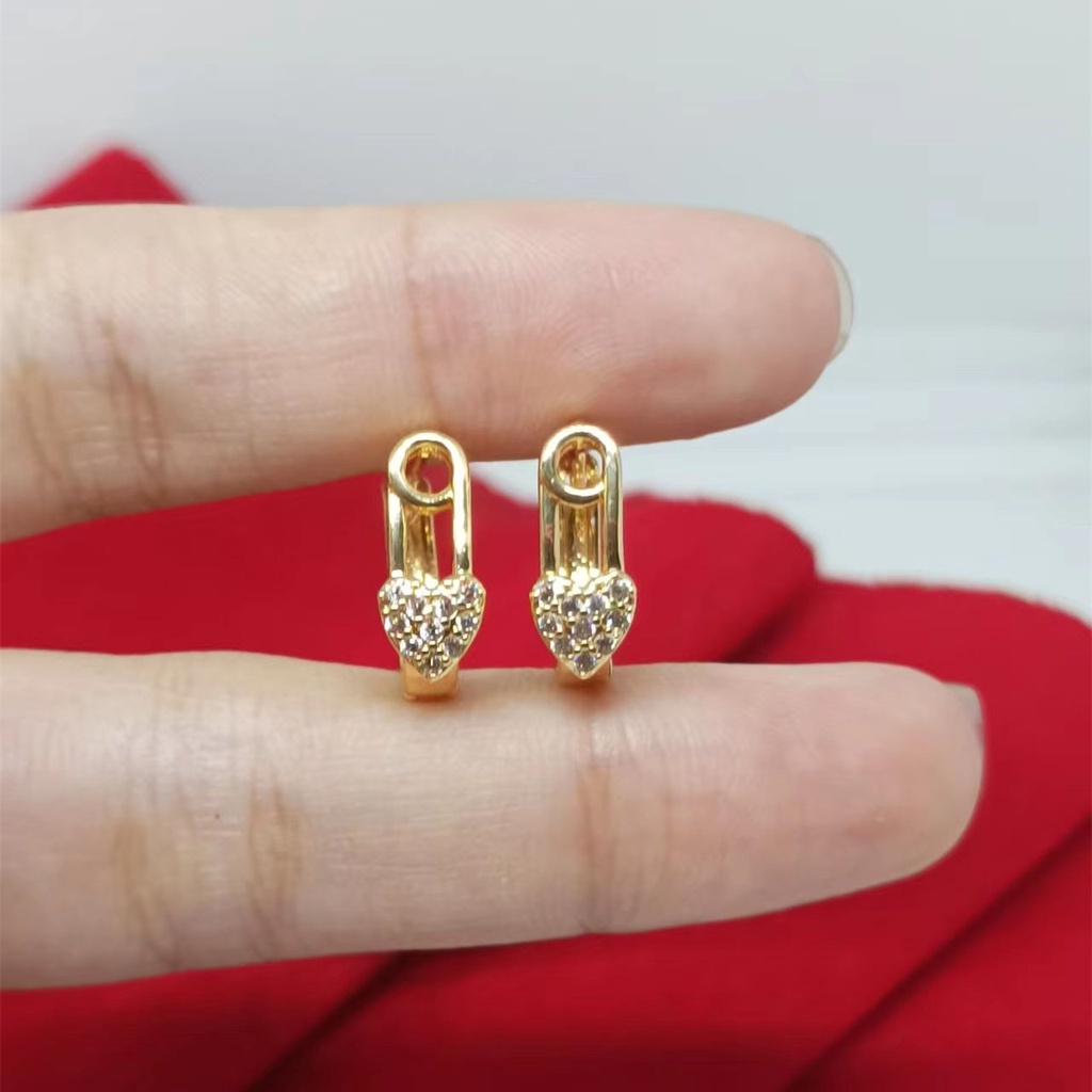 Fashion Versi Korea Dengan Anting Pasangan/Bahan Tembaga Anting Pria Dan Wanita xuping