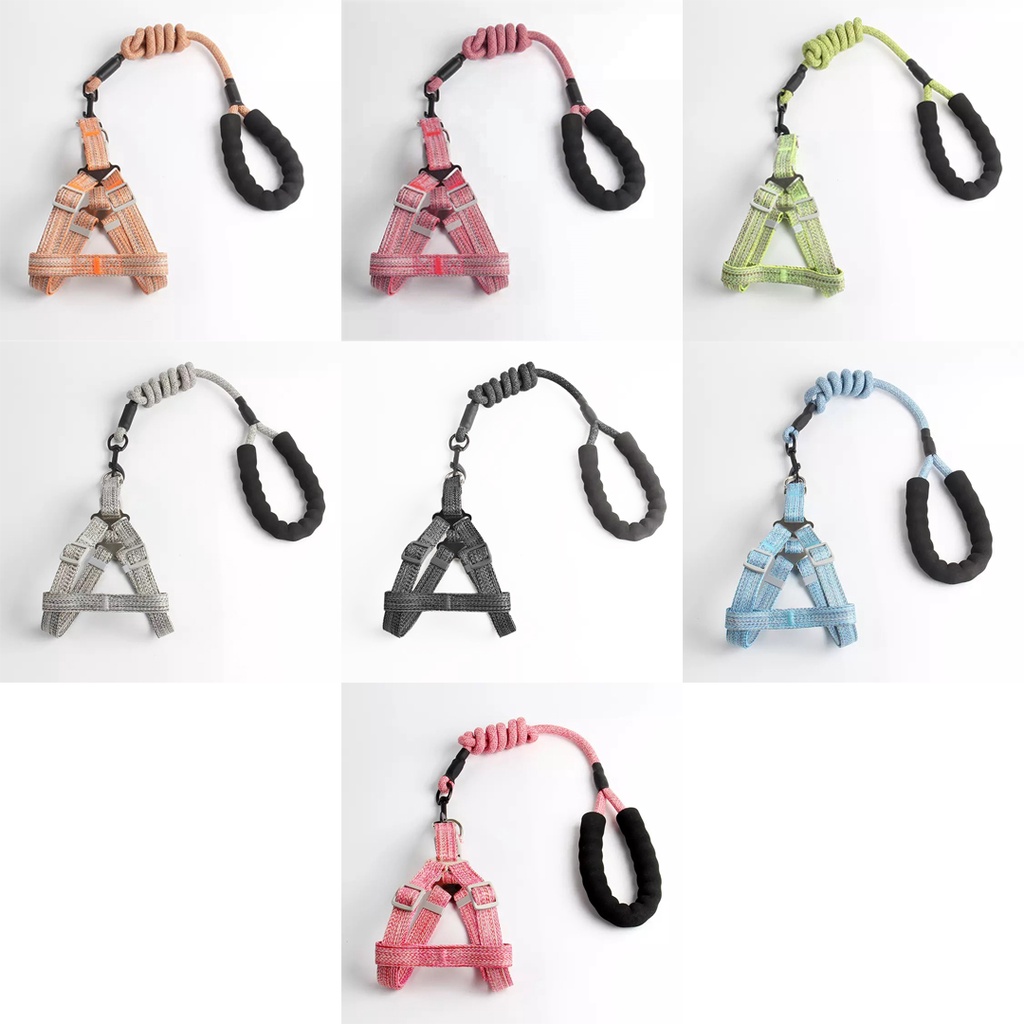 Pet Harness Dog Cat / Tali Tuntun Hewan Anjing Kucing Tambang Salur