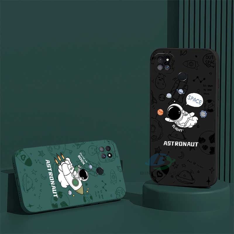 Case Kompatibel Untuk Realme 10 C35 C21Y C25Y C21 C11 C25 C17 C15 C12 C3 C2 Realme 8i 7i 5 5i 6i 6 Pro 7 Pro Luar Angkasa Penerbangan Astronot Lanyard Ponsel Silikon Soft Case Binteacase