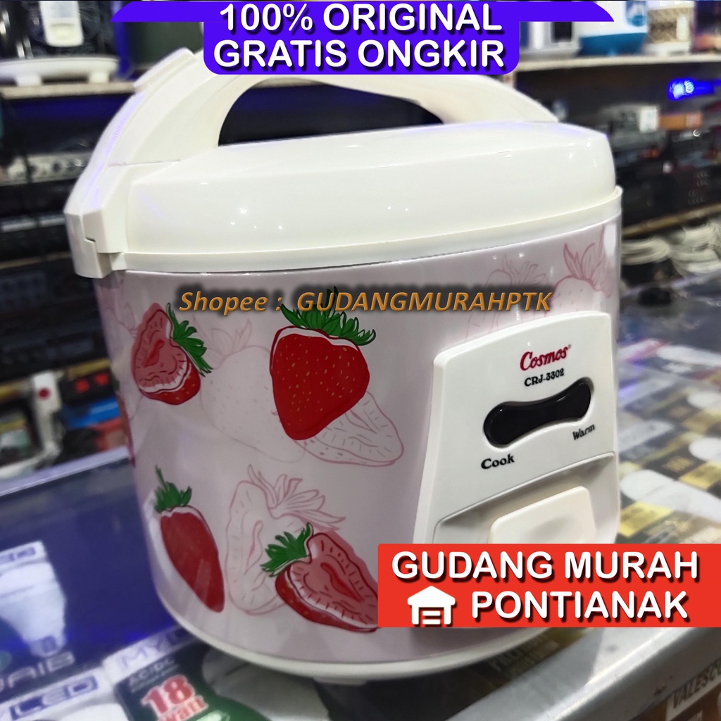 Ricecooker Cosmos Strawberry Series CRJ-3302 S 3302S crj3302s Penanak Nasi Magiccom magic com mejicom Rice Cooker Cosmos  1.8 L