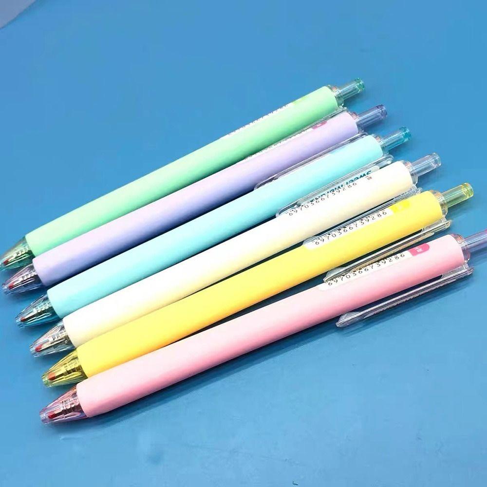 Preva 6PCS/Set Stabilo Pen Set Permen Warna Sekolah Alat Kantor Menggambar Tulisan Alat Tekan Type Color Pen