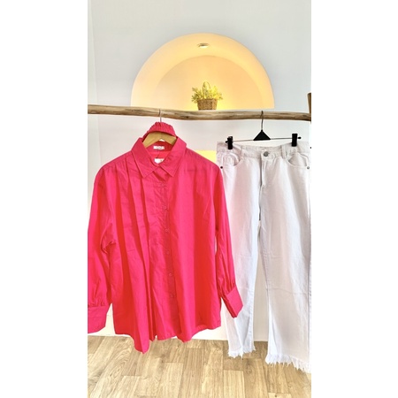 kemeja fuschia import