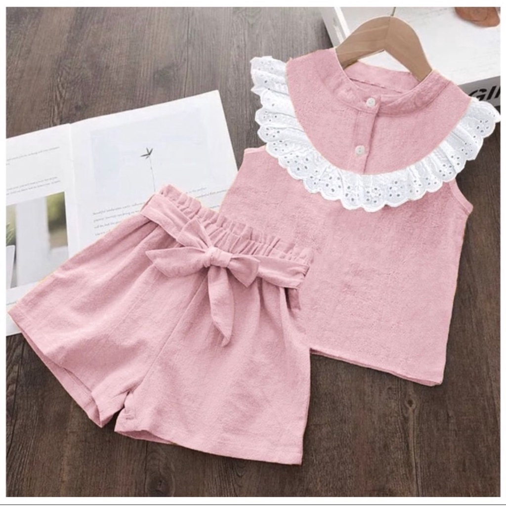 Setelan Anak Perempuan | Motif Lekbong Renda | Usia 1 - 5 Tahun | Setelan Anak Perempuan | Baju Anak