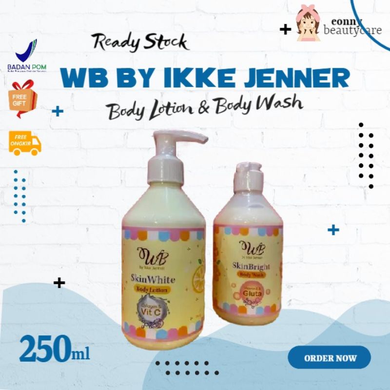 (SIAP KIRIM) 1 PAKET WB BY IKKE JENNER - Body Wash &amp; Body Lotion Whitening