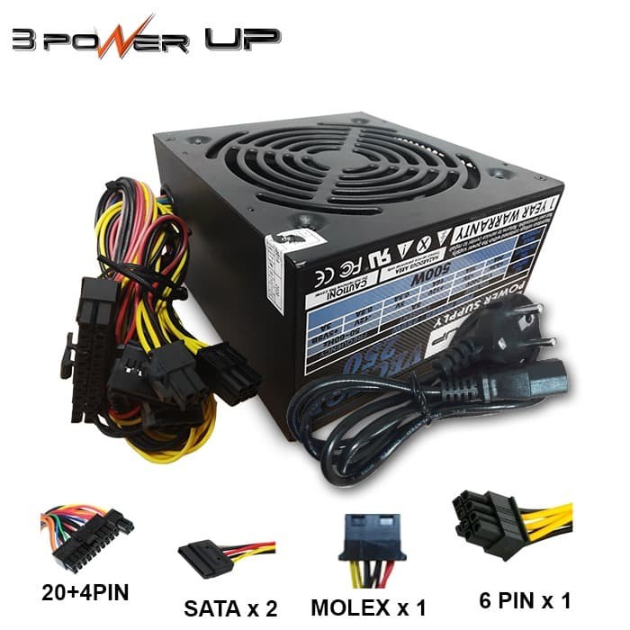 Power Supply 500w PowerUp Vector 250