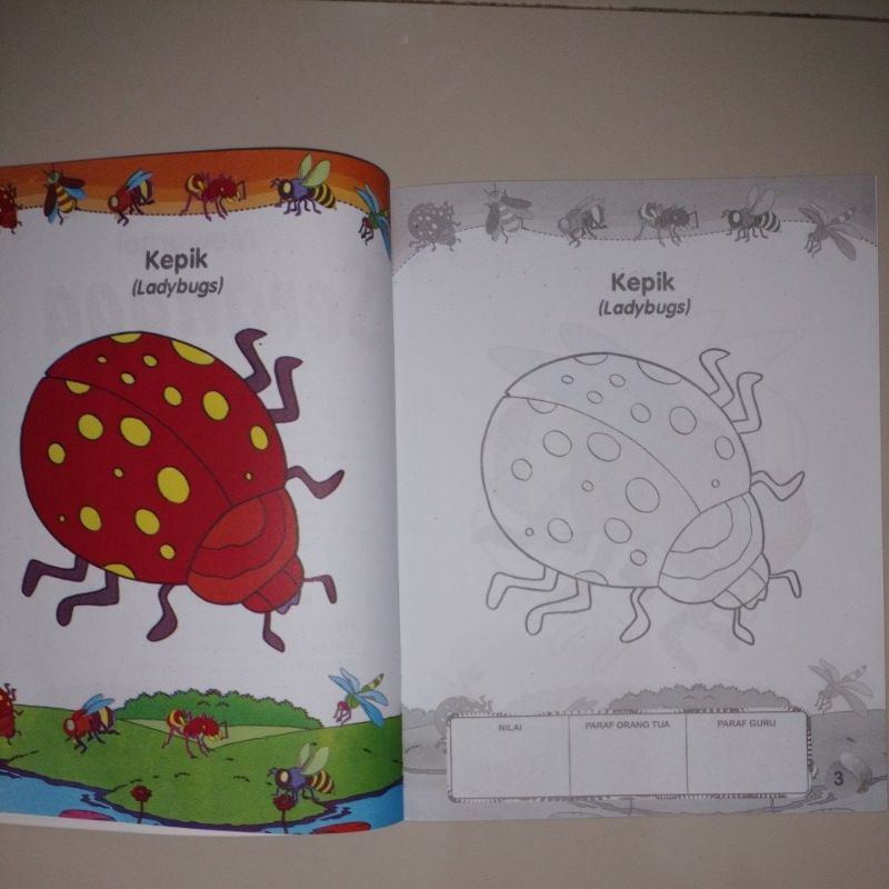 buku mewarnai anak 16 halaman full colour 20x29cm