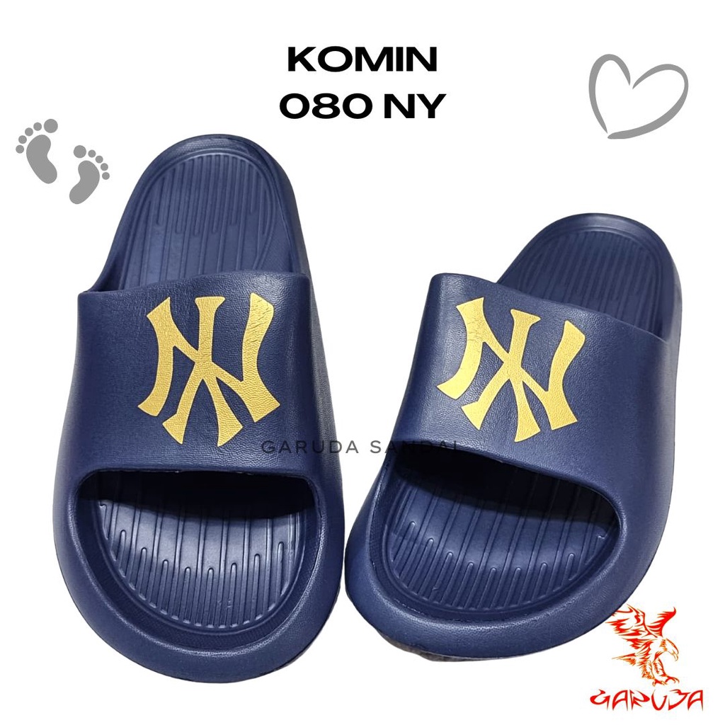 Sandal Selop Pria Komin 080 Phylon EVA motif NY stylish trendy 40-44