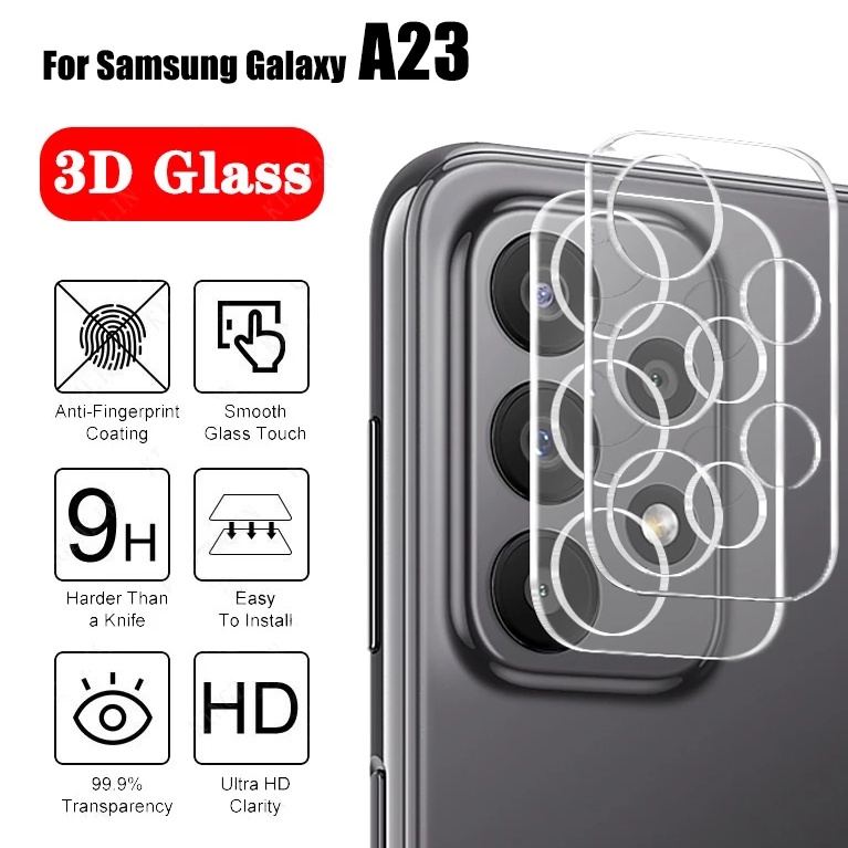 1pc Pelindung Lensa Kamera Tempered Glass HD Bening Anti Gores Untuk Samsung Galaxy A23