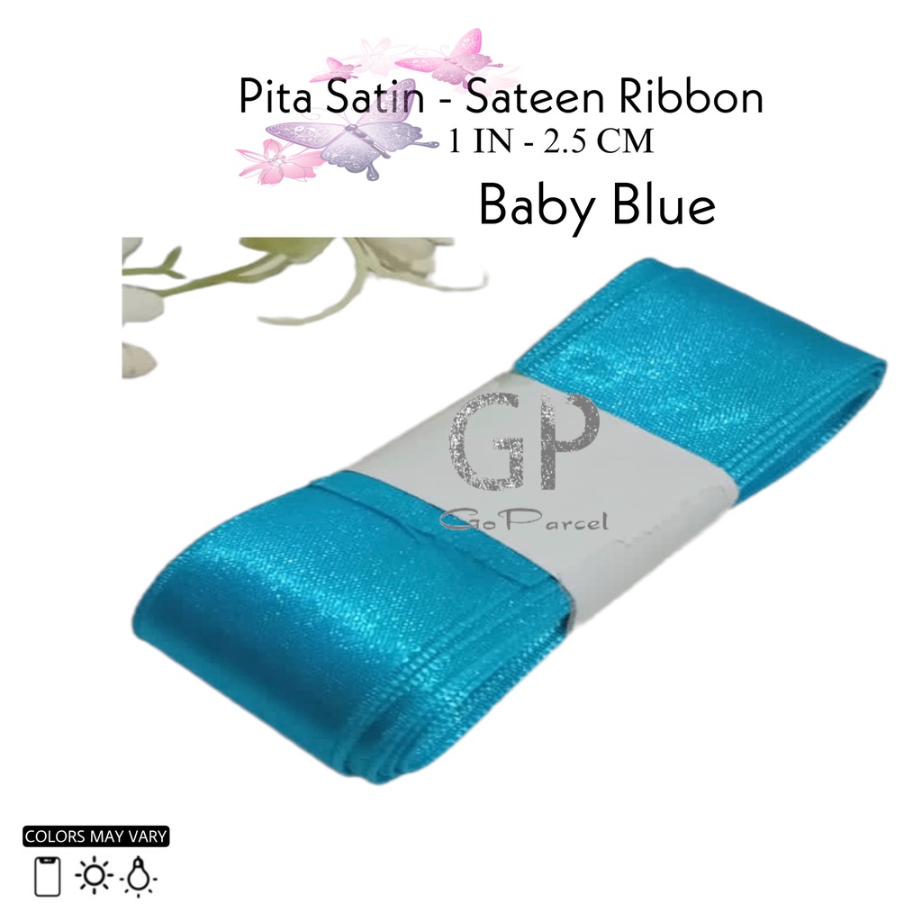 ( 3 Meter ) PITA SATIN IMPORT 25MM 40MM 50MM / PITA KADO 1IN 2,5CM SILK SATEEN GIFT RIBBON 11/2IN 4CM / PITA SATEN 2INCH 5CM