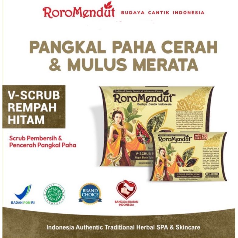 Roro mendut V Scrub rempah hitam 20 gram