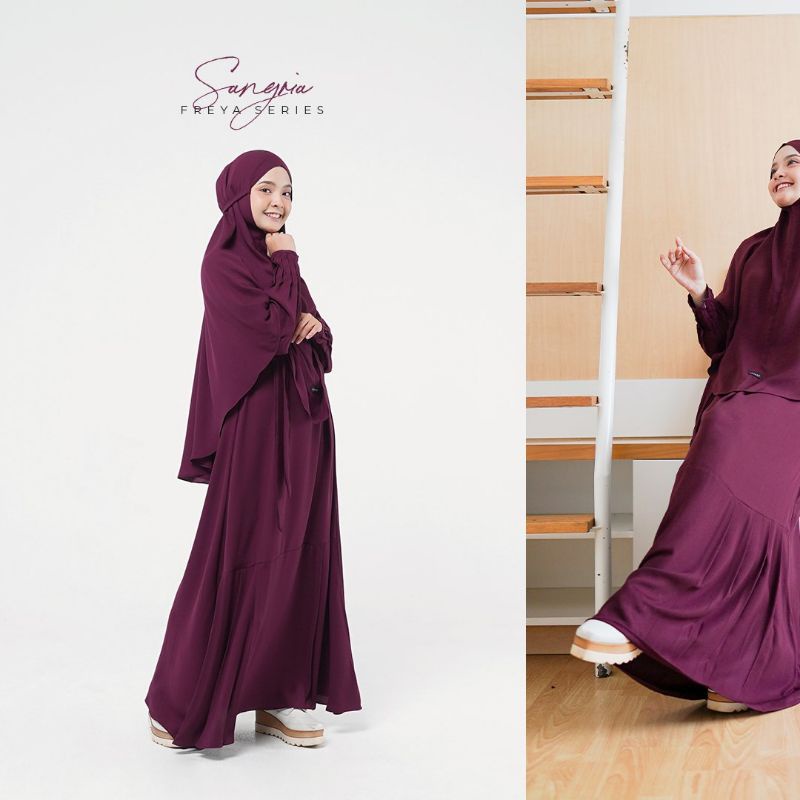 Freya Series | Jamise Syari | Dress OOTD Remaja | Gamis Stores |Freya Series  Set | Baju Muslim  Rem