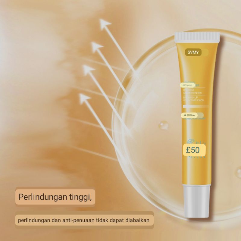 Light Moisture Protection Cream Sunscreen SVMY Original SPF50 Krim Tabir Surya Pelindung Pelembab Wajah Memutihkan