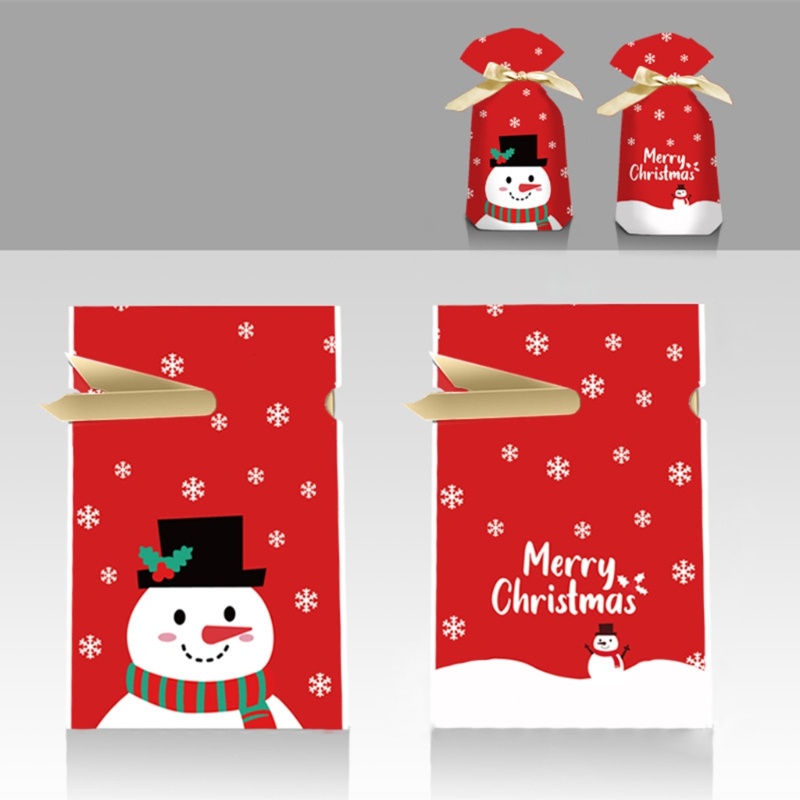 50pcs / lot Tas Permen Desain Santa Claus Untuk Dekorasi Natal