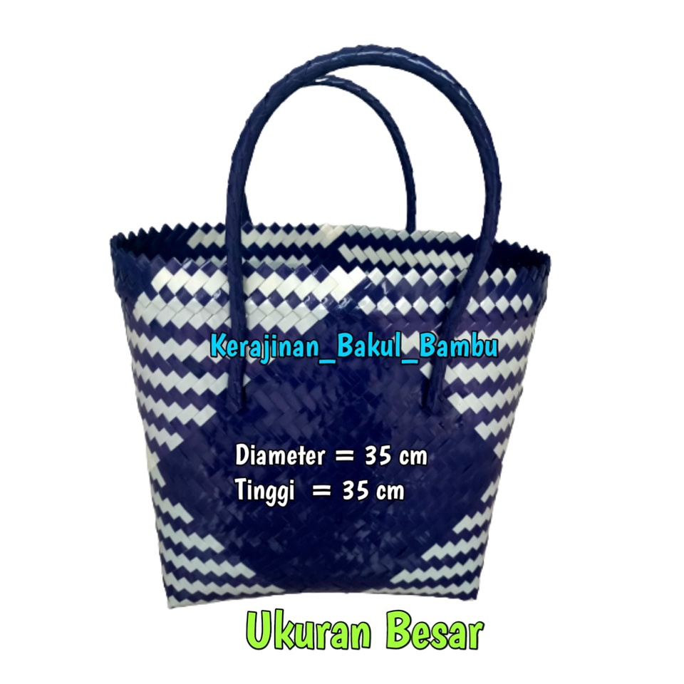 Tas anyaman Plastik / Tas Kaca Besar / Tas anyaman kaca /tas kaca modern /tas belanja sayuran /tas w