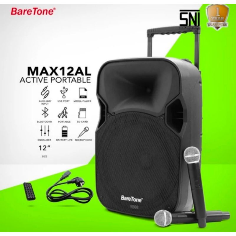 GROSIR SPEAKER PORTABLE BARETONE 12 INCH MAX12AL