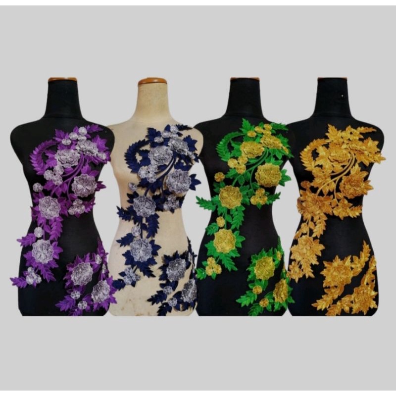 RENDA BORDIR KEBAYA PENGANTIN MOTIF TIFANY