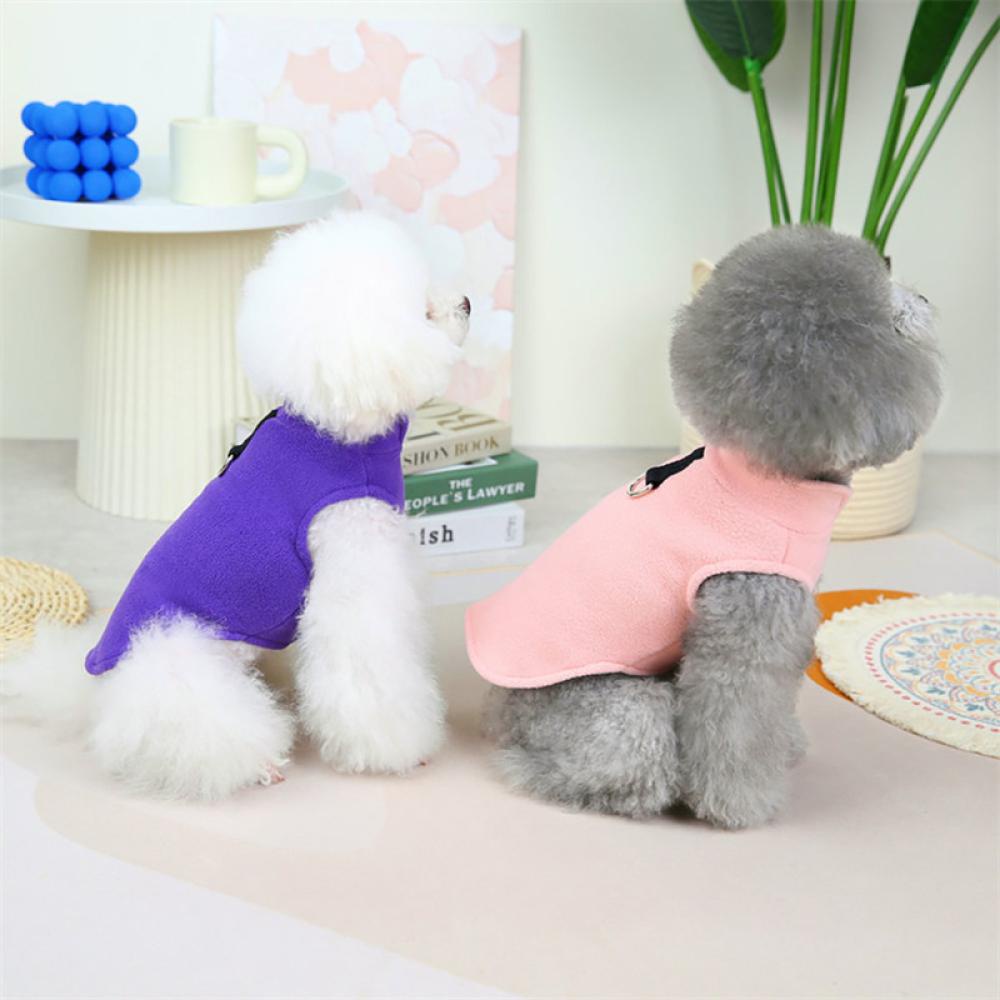Timekey Sweater Anjing French Bulldog Kecil Bahan Fleece Lembut Untuk Musim Dingin F9V4