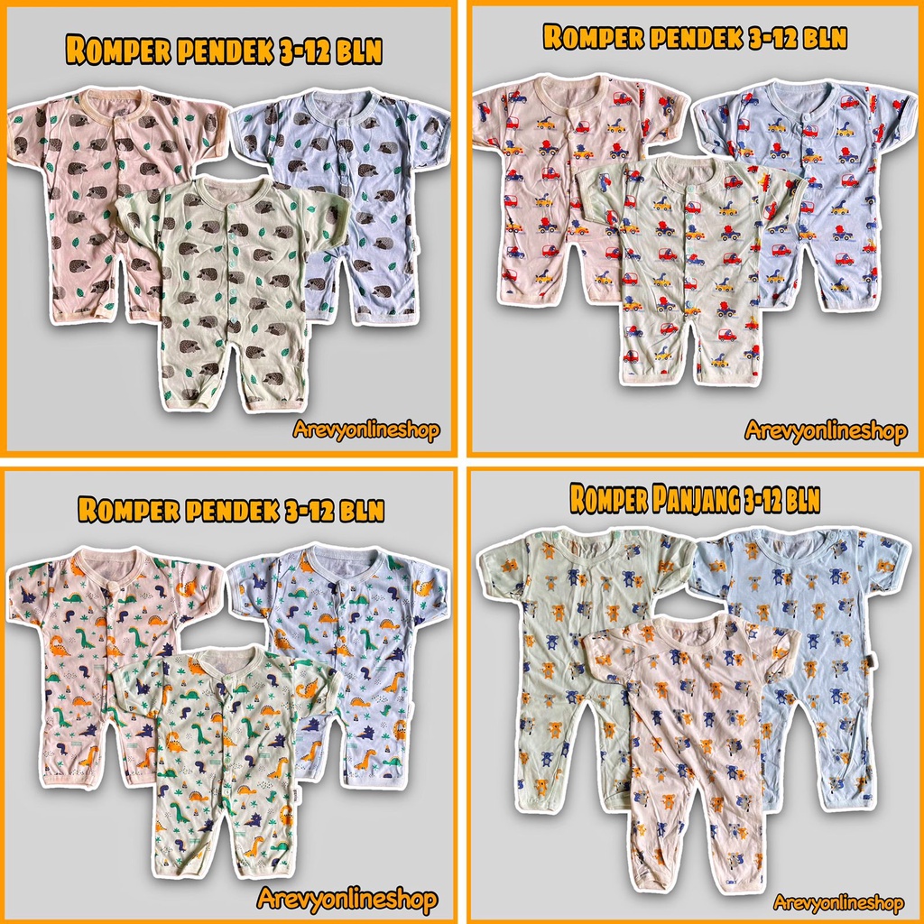 Romper Bayi 3-12 Bulan Kodok Panjang Bahan Katun Adem Jumper Baby Baju Bayi Arevyonlineshop