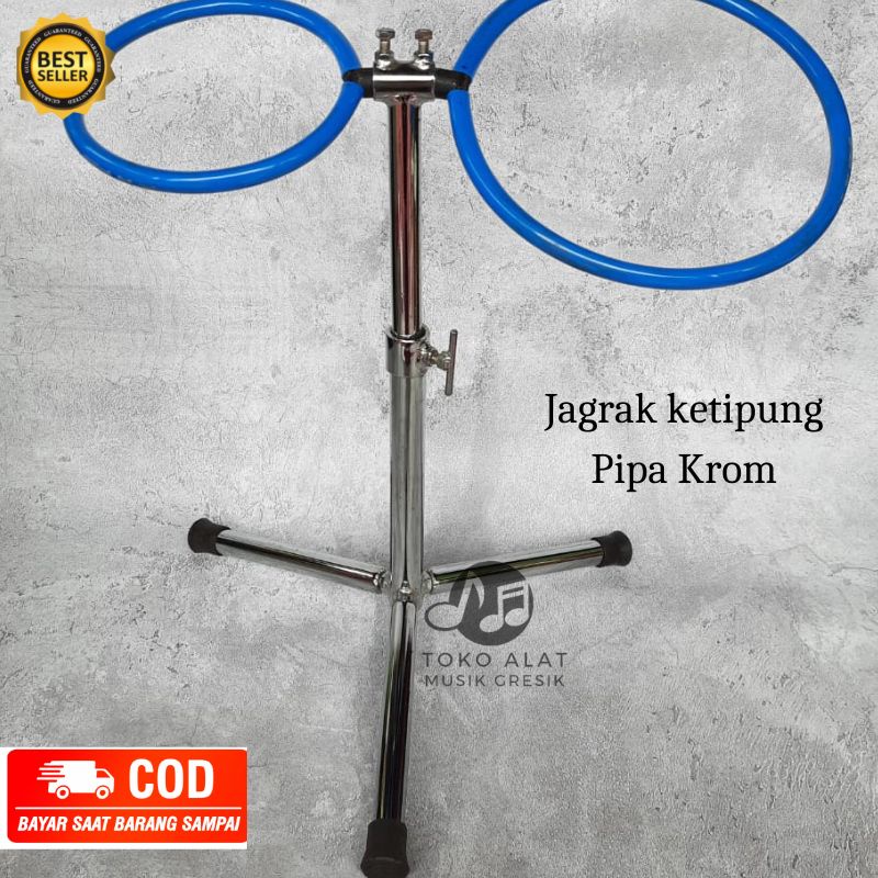 Stand Ketipung Pipa Krom Jagrak Ketipung Kendang