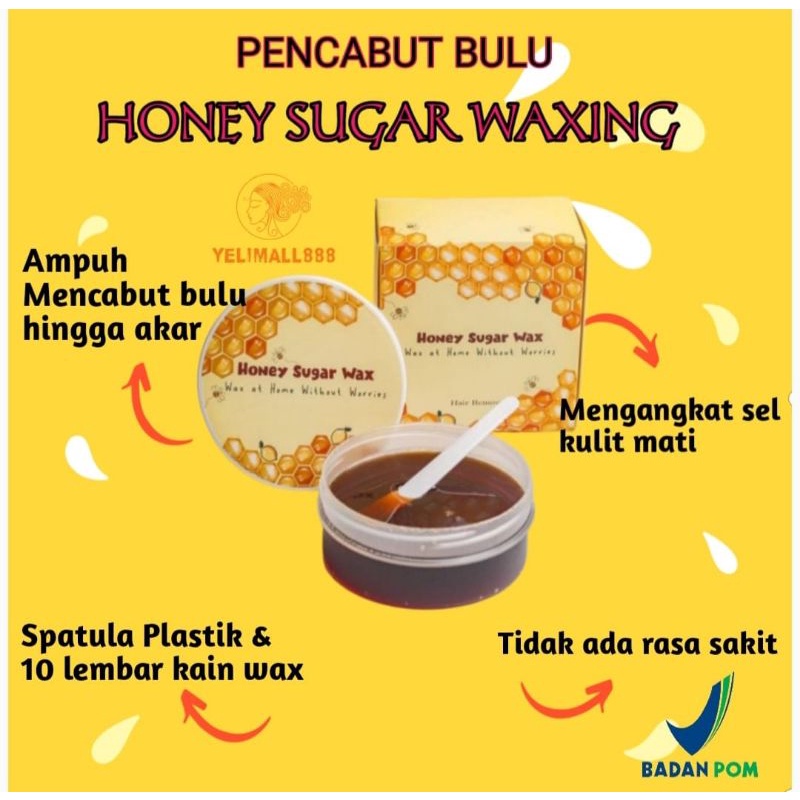 Honey Sugar Waxing Apple/Aishwax Kirim Random Penghilang Perontok Bulu Kaki Bulu Ketiak Dan Rambut H