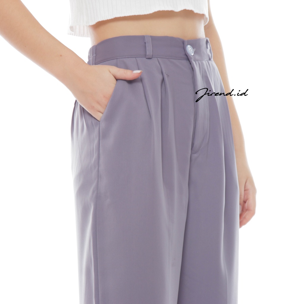 CELANA KULOT HIGHWAIST LOOSE PANTS PANJANG/ KULOT POLYESTER ANTI KUSUT