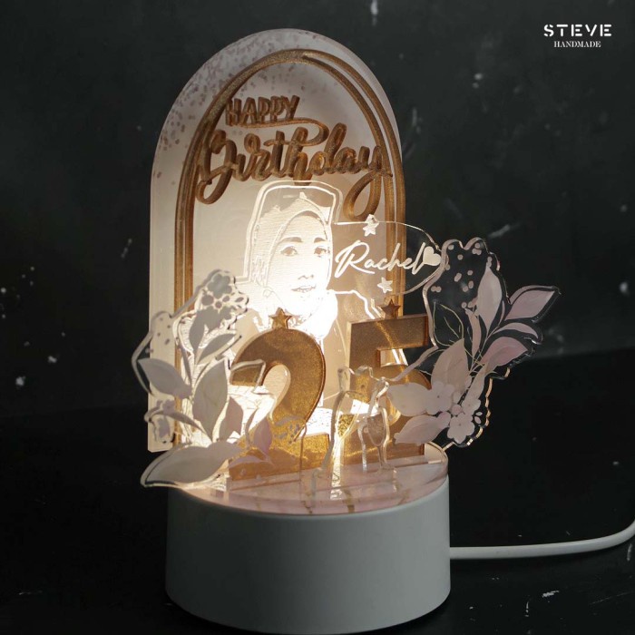 Lampu Tidur 3D Custom Hadiah Graduation Birthday Gift Annivesary Pacar
