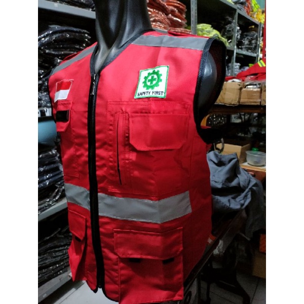ROMPI SAFETY MERAH BAHAN TASLAN DALAM ADA FURING NYA
