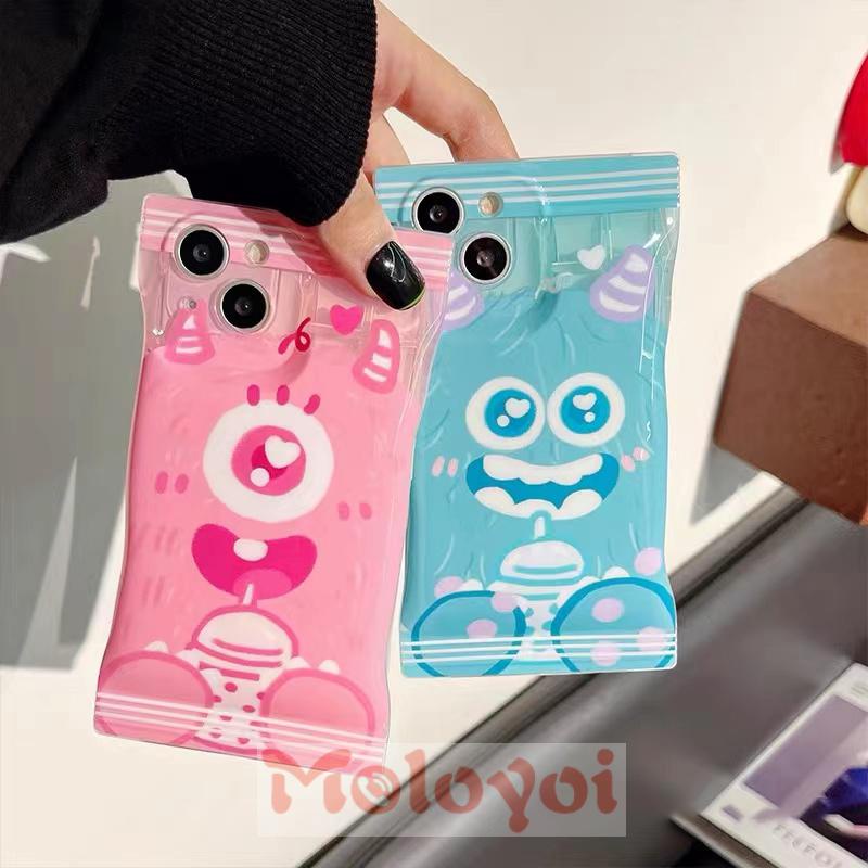 Soft Case Pelindung Motif Kartun Monster Untuk iPhone 11 14 12 13 Pro Max 7Plus 8Plus XR 6 6s 7 8 14 Plus X XS Max SE 2020