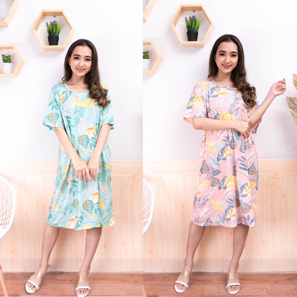 BEE - Daster Wanita / Daster Spandek Premium / Dress Santai Dress Import Daster Lucu Motif Korea Baju Tidur Wanita