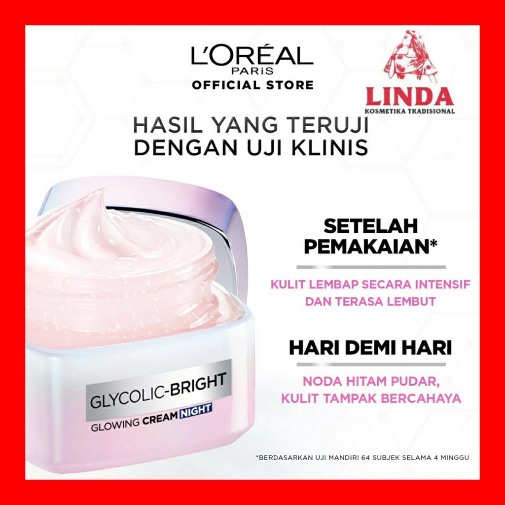 LOREAL GLYCOLIC-BRIGHT DAY &amp; NIGHT 50ML