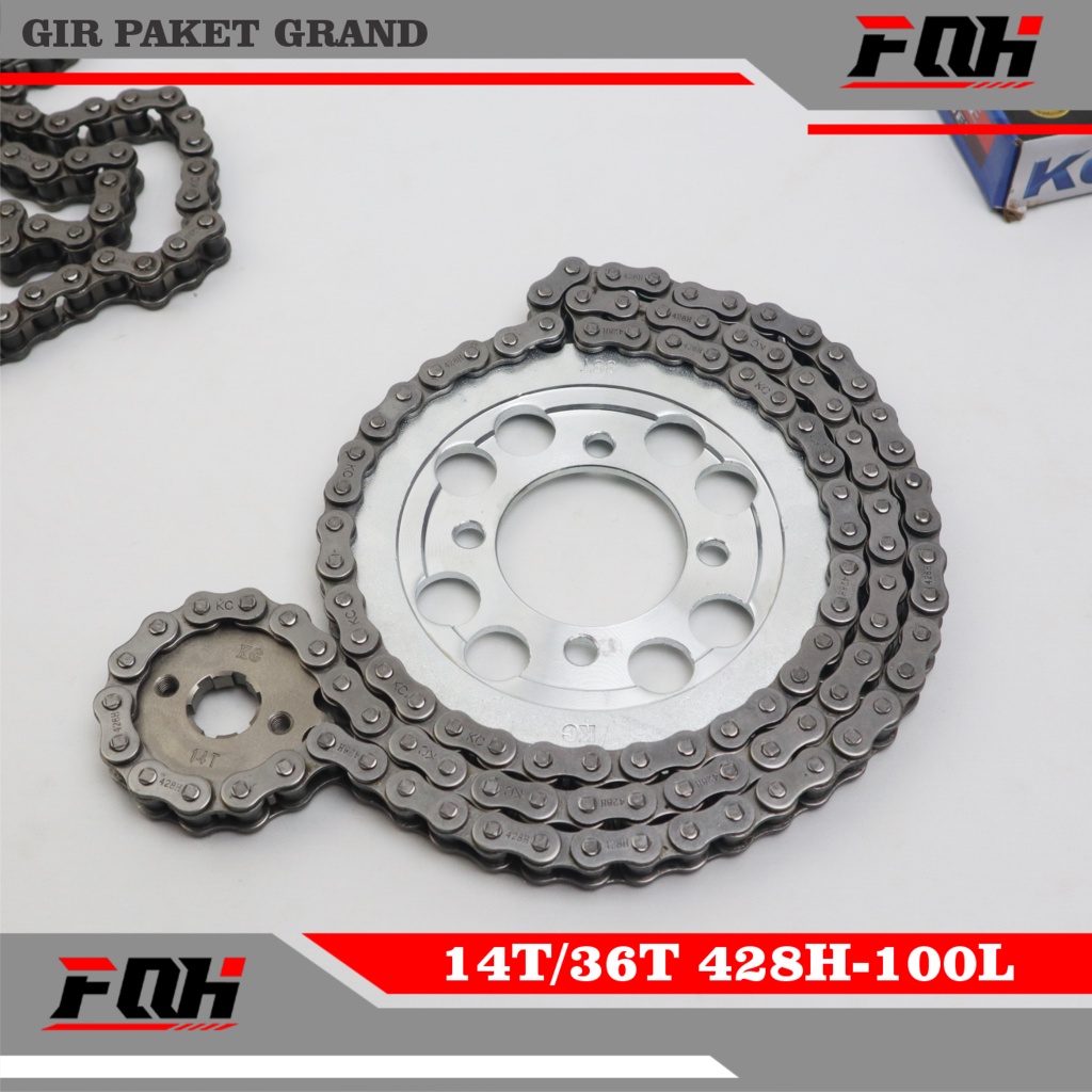 GIR SET HONDA GRAND GEAR PAKET GREN MODEL SSS 14T/36T 428H-100L