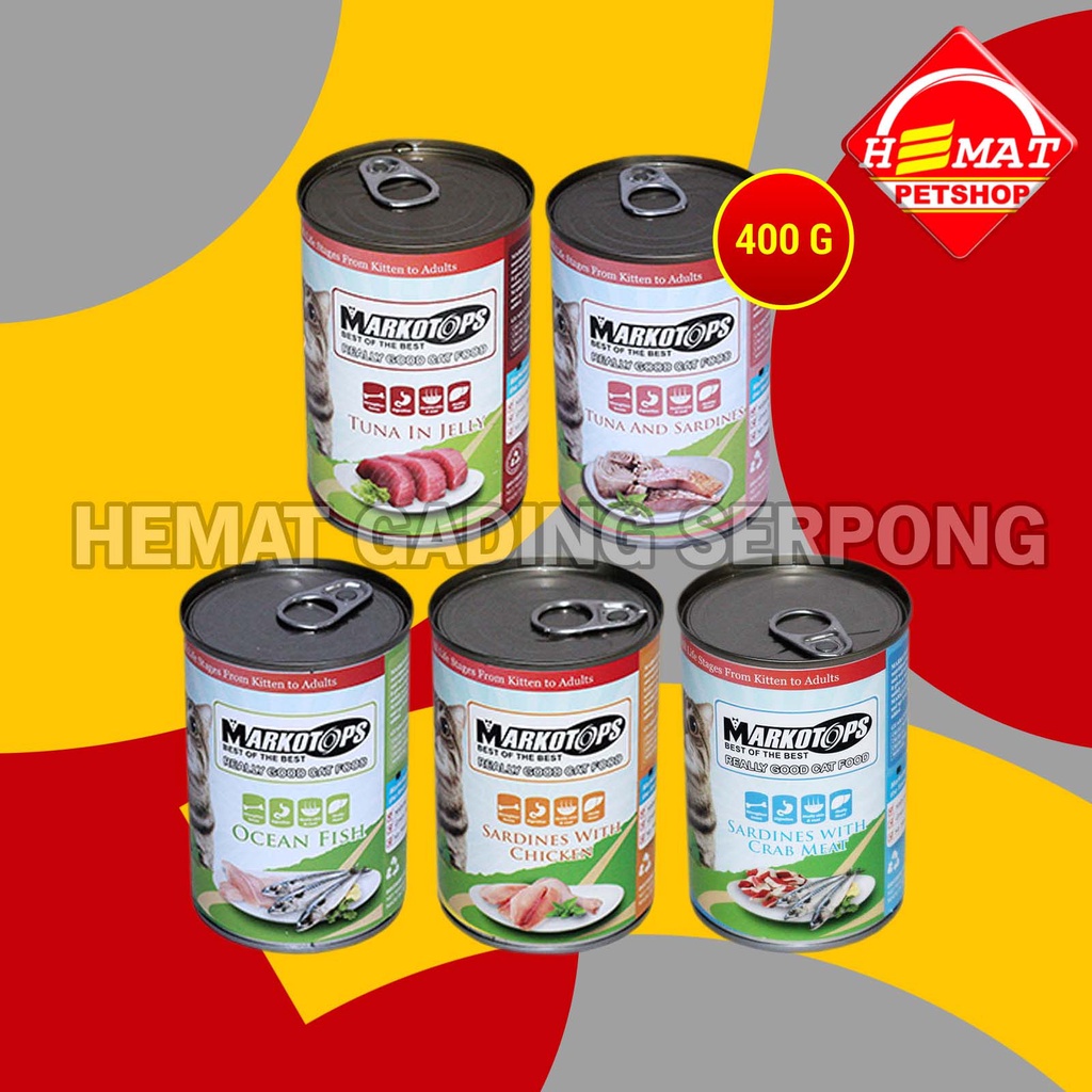 Makanan Kucing Markotop 400 Gram Wet Food Canned