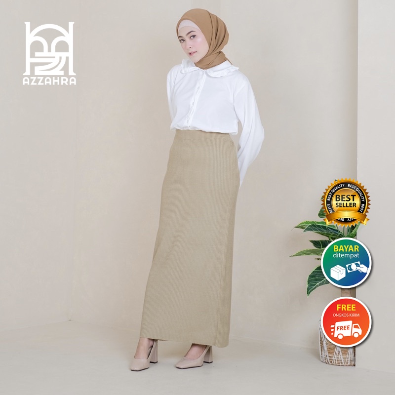 ROK SPAN RAJUT PANJANG | ROK PREMIUM RAJUT | SPAN ROK - Freya Rok Span Rajut Premium