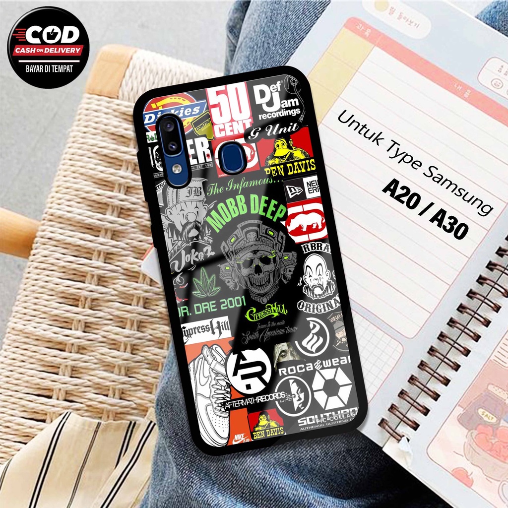 Hardcase Glossy Samsung A20 / A30 - Softcase Glossy Samsung A20 / A30 - Kesing Motif [ Aesth Stiker 