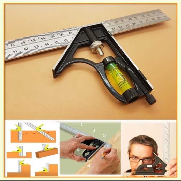 

Mistar penggaris siku tukang multifungsi