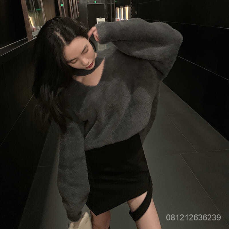 2022 Kemeja Bottoming Wanita Baru Dengan Sweater Di Dalam Sweater Longgar Musim Semi Dan Musim Gugur