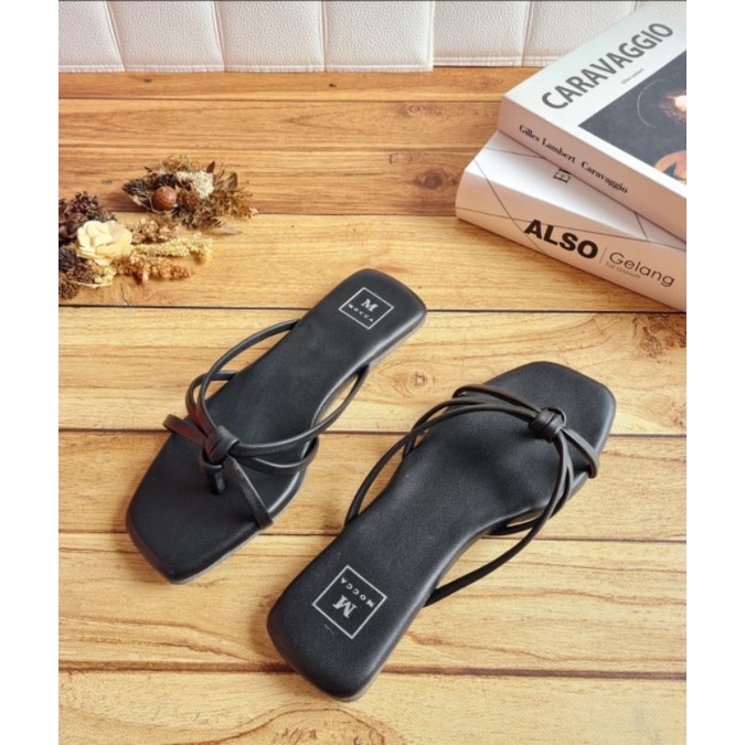 ABBUSHOES RN 08 flat jepit silang kaleza 1cm