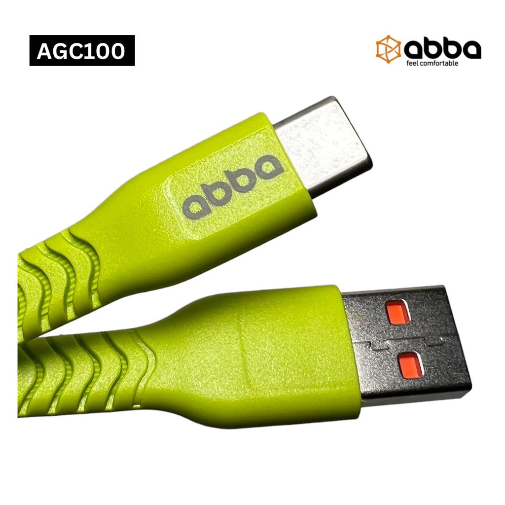 ABBA AGC100-KABEL DATA ABBA AGC100 TYPE-C 3.0 AMPERE 100CM FAST CHARGING DATA CABLE COLORFUL