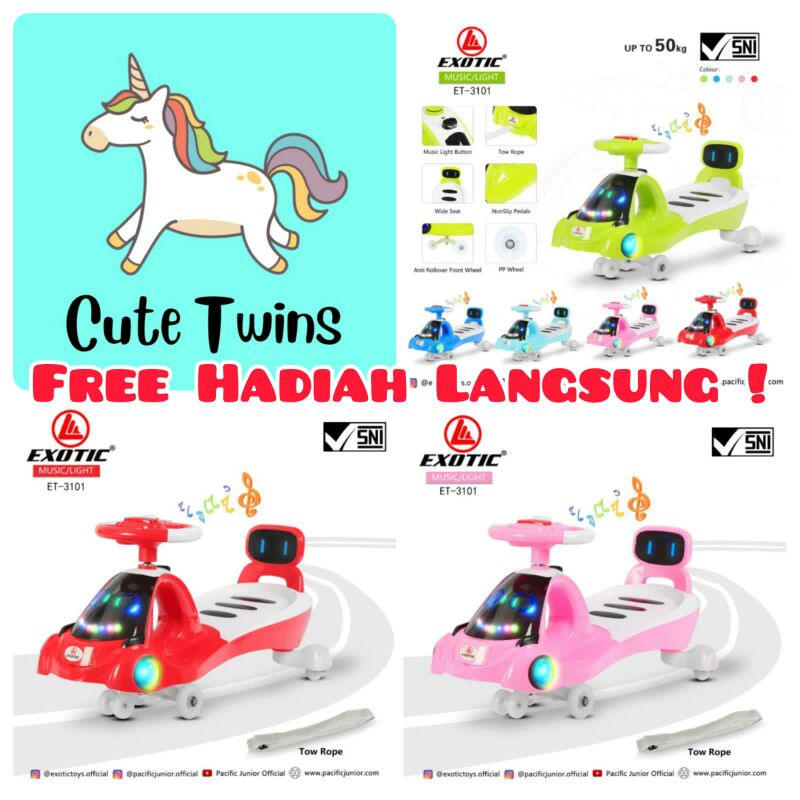 SWING CAR EXOTIC ET-3101 RIDE ON