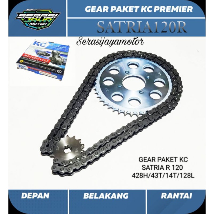 KC GEAR PAKET SATRIA 120R / SATRIA120 R (428H-43T-14T-128L)