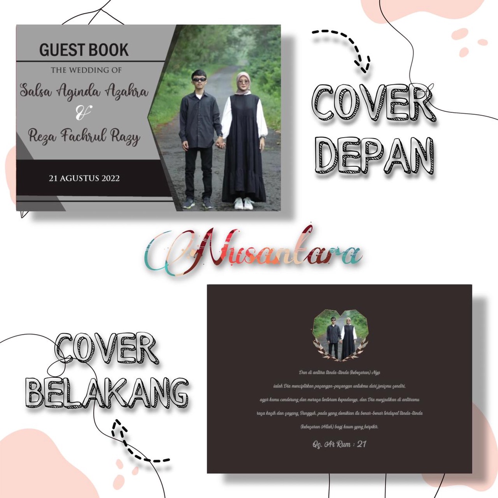 

Buku tamu pernikahan custom foto / Wedding guest book