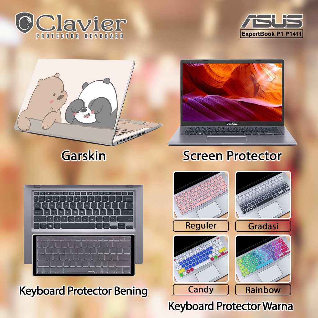 Cover Keyboard Screen Protector Garskin Laptop Anti Gores Asus ExpertBook P1 P1411 P1411C P1411CJ P1