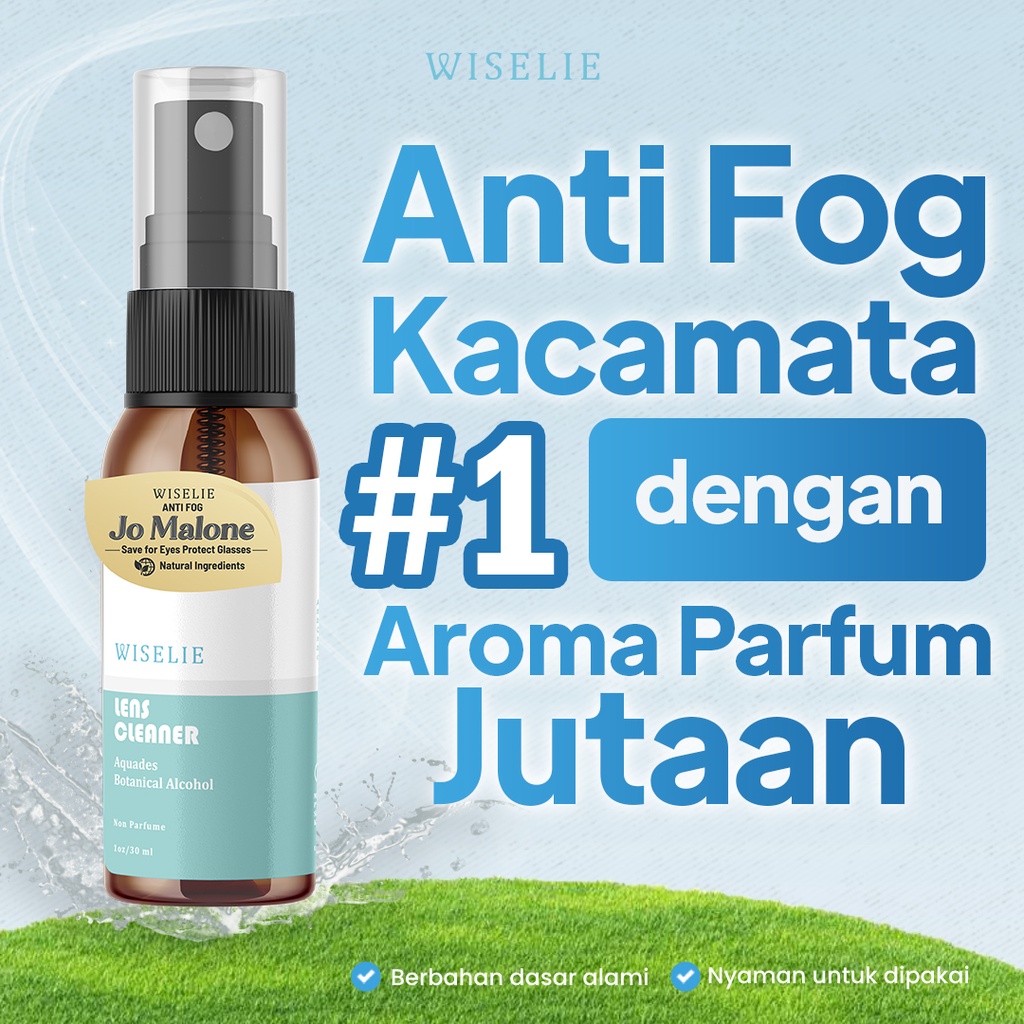 Wiselie Cairan Pembersih Kacamata Anti Fog Pembersih Kacamata Spray Anti Fog Pembersih Aroma Jo Malone Kacamata AntiFog Anti Embun Anti Uap Pembersih Lensa