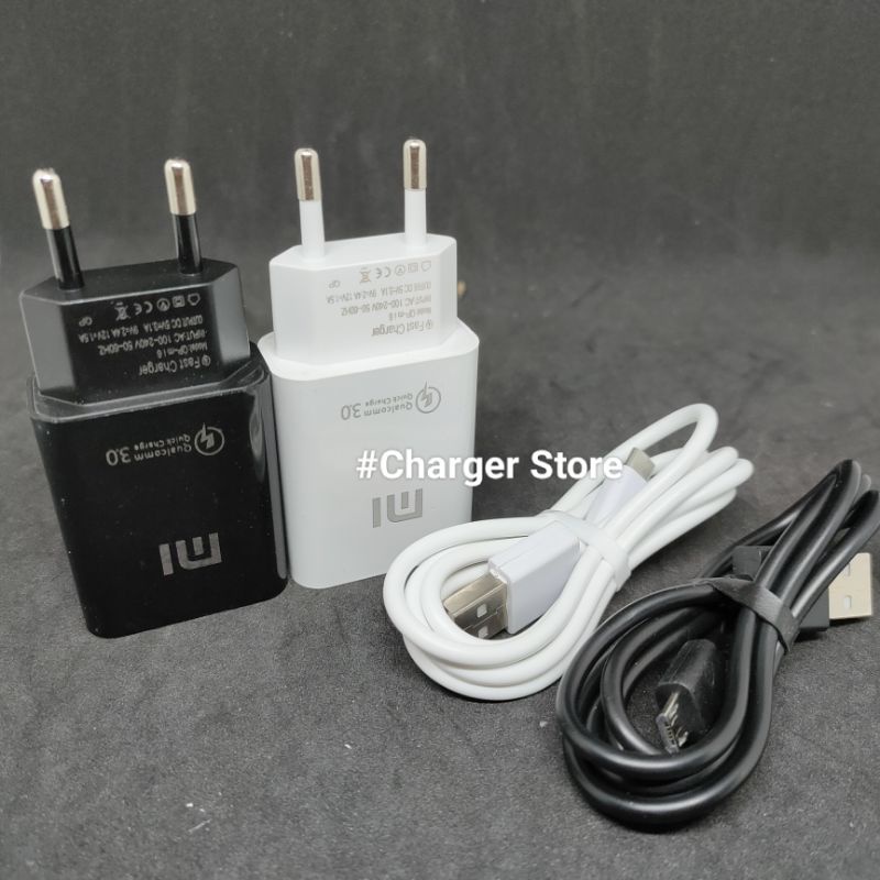 Charger Xiaomi ORIGINAL Fast Charging 3.1A Micro USB &amp; Type C Qualcomm Quick Change 3.0