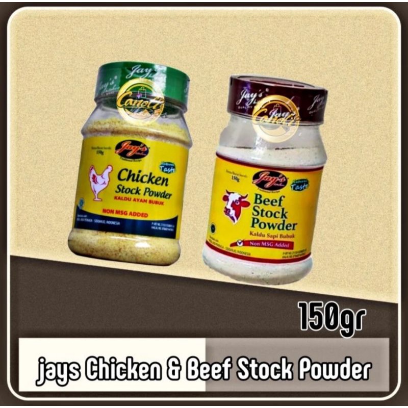 jays kitchen chicken beef stock powder 150g kaldu penyedap non msg
